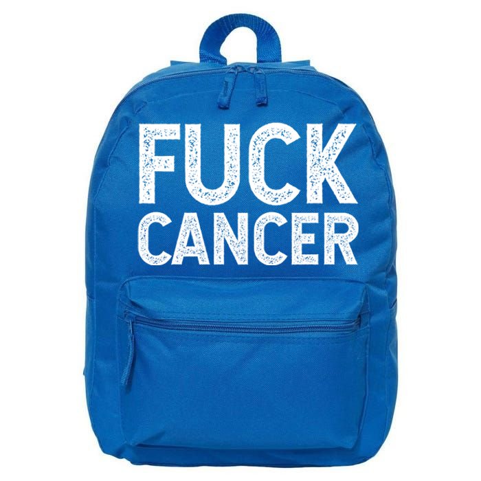 Fuck Cancer Gift Cancer Awareness Gift For And 16 in Basic Backpack