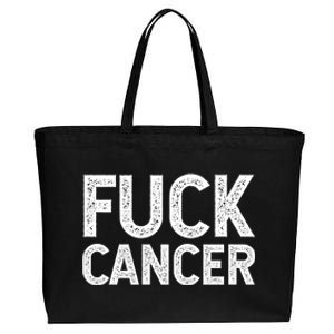 Fuck Cancer Gift Cancer Awareness Gift For And Cotton Canvas Jumbo Tote