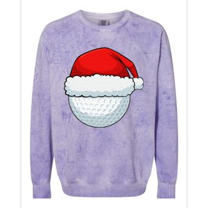 Funny Christmas Golf Ball Elf Cute Xmas Candy Cane Colorblast Crewneck Sweatshirt