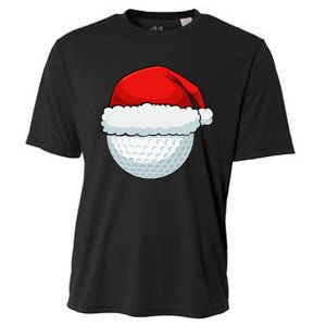 Funny Christmas Golf Ball Elf Cute Xmas Candy Cane Cooling Performance Crew T-Shirt