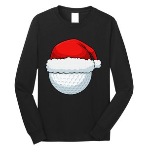 Funny Christmas Golf Ball Elf Cute Xmas Candy Cane Long Sleeve Shirt