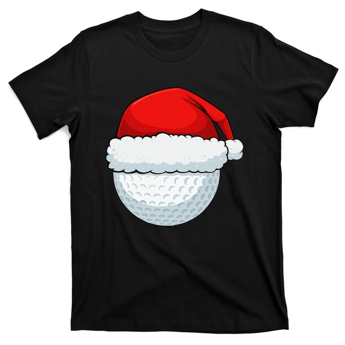 Funny Christmas Golf Ball Elf Cute Xmas Candy Cane T-Shirt