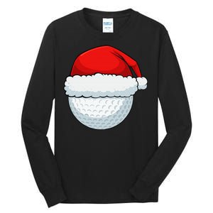 Funny Christmas Golf Ball Elf Cute Xmas Candy Cane Tall Long Sleeve T-Shirt