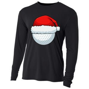 Funny Christmas Golf Ball Elf Cute Xmas Candy Cane Cooling Performance Long Sleeve Crew