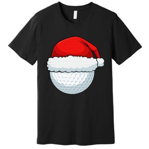 Funny Christmas Golf Ball Elf Cute Xmas Candy Cane Premium T-Shirt