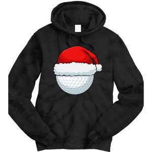 Funny Christmas Golf Ball Elf Cute Xmas Candy Cane Tie Dye Hoodie