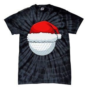 Funny Christmas Golf Ball Elf Cute Xmas Candy Cane Tie-Dye T-Shirt