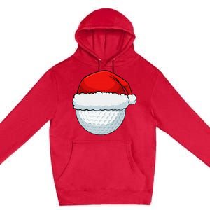 Funny Christmas Golf Ball Elf Cute Xmas Candy Cane Premium Pullover Hoodie