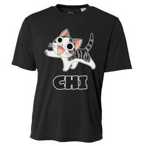 Funny Cat Gray White ChiS Cute Anime Manga Animal Lover Cooling Performance Crew T-Shirt