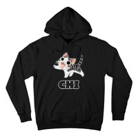 Funny Cat Gray White ChiS Cute Anime Manga Animal Lover Hoodie