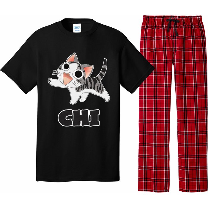 Funny Cat Gray White ChiS Cute Anime Manga Animal Lover Pajama Set