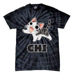 Funny Cat Gray White ChiS Cute Anime Manga Animal Lover Tie-Dye T-Shirt