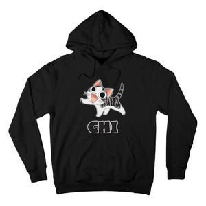 Funny Cat Gray White ChiS Cute Anime Manga Animal Lover Tall Hoodie