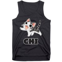 Funny Cat Gray White ChiS Cute Anime Manga Animal Lover Tank Top