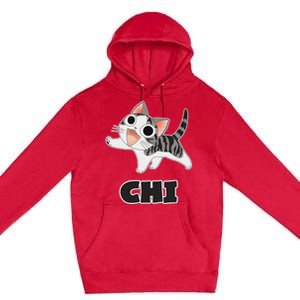 Funny Cat Gray White ChiS Cute Anime Manga Animal Lover Premium Pullover Hoodie