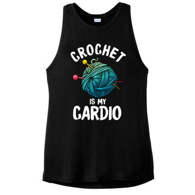 Funny Crochet Gift Crocheters Crocheting Lovers Gift Ladies PosiCharge Tri-Blend Wicking Tank