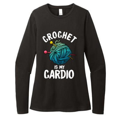 Funny Crochet Gift Crocheters Crocheting Lovers Gift Womens CVC Long Sleeve Shirt