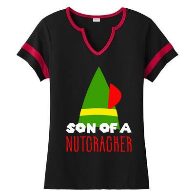 Funny Christmas Gift Son Of A Nutcracker Ladies Halftime Notch Neck Tee