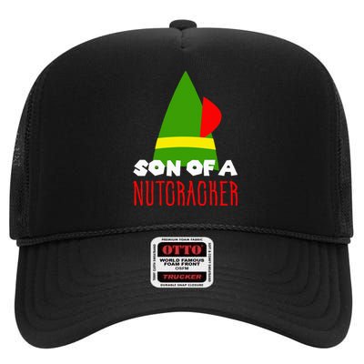 Funny Christmas Gift Son Of A Nutcracker High Crown Mesh Back Trucker Hat