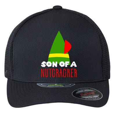 Funny Christmas Gift Son Of A Nutcracker Flexfit Unipanel Trucker Cap