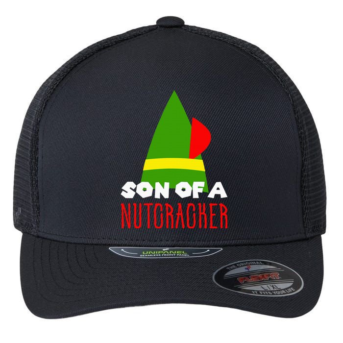 Funny Christmas Gift Son Of A Nutcracker Flexfit Unipanel Trucker Cap