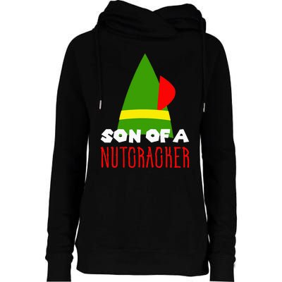 Funny Christmas Gift Son Of A Nutcracker Womens Funnel Neck Pullover Hood