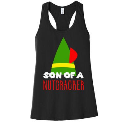 Funny Christmas Gift Son Of A Nutcracker Women's Racerback Tank