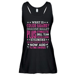 Funny Color Guard Flag School March Band Wo Ladies Essential Flowy Tank