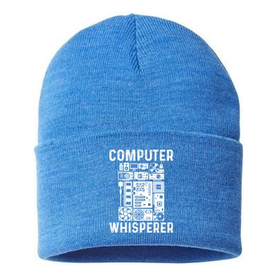 Funny Computer Geek Tech Nerd Gift Cool Support Cute Gift Sustainable Knit Beanie