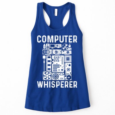 Funny Computer Geek Tech Nerd Gift Cool Support Cute Gift Women's Racerback Tank