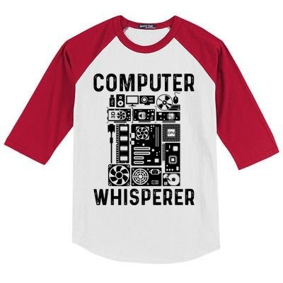 Funny Computer Geek Tech Nerd Gift Cool Support Cute Gift Kids Colorblock Raglan Jersey