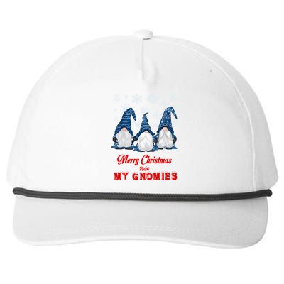 Funny Christmas Gnome Merry Christmas With My Gnomies Xmas Great Gift Snapback Five-Panel Rope Hat