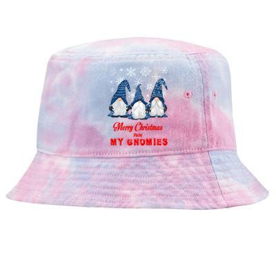 Funny Christmas Gnome Merry Christmas With My Gnomies Xmas Great Gift Tie-Dyed Bucket Hat