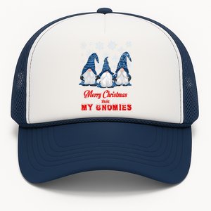 Funny Christmas Gnome Merry Christmas With My Gnomies Xmas Great Gift Trucker Hat