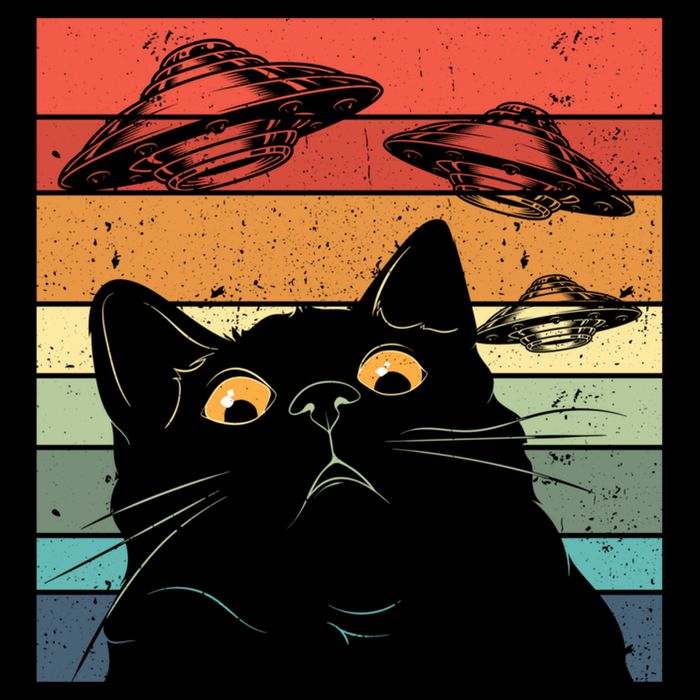 Funny Cat Galaxy Cat Spaceship Alien Cat Ufo Mousepad