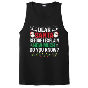 Funny Christmas Gift Adults Dear Santa I Can Explain Gift PosiCharge Competitor Tank