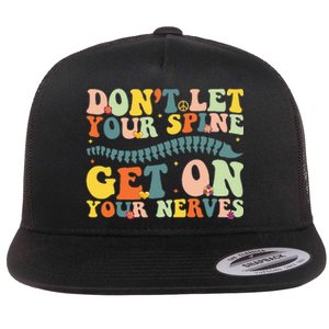 Funny Chiropractor Groovy Spine Doctor of Chiropractic Flat Bill Trucker Hat