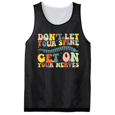 Funny Chiropractor Groovy Spine Doctor of Chiropractic Mesh Reversible Basketball Jersey Tank