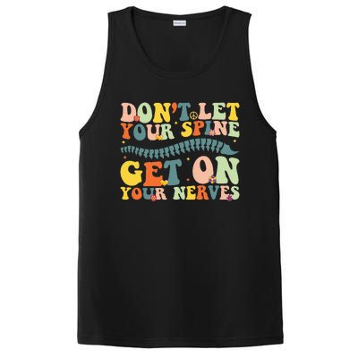 Funny Chiropractor Groovy Spine Doctor of Chiropractic PosiCharge Competitor Tank