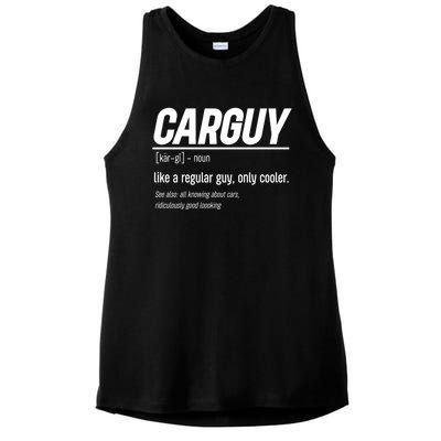 Funny Car Guy Definition Meaningful Gift Ladies PosiCharge Tri-Blend Wicking Tank