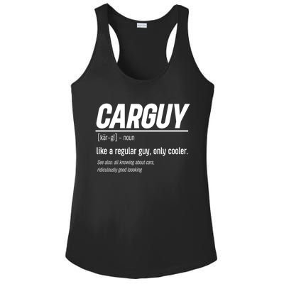 Funny Car Guy Definition Meaningful Gift Ladies PosiCharge Competitor Racerback Tank