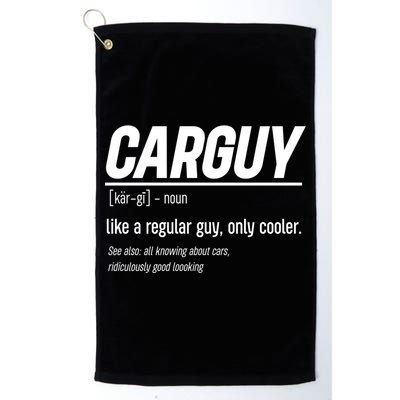 Funny Car Guy Definition Meaningful Gift Golf Towel