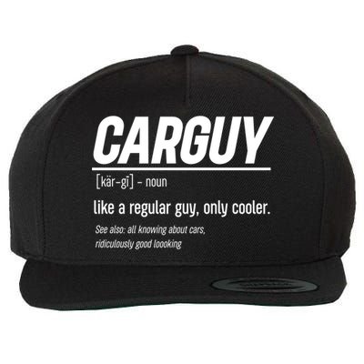 Funny Car Guy Definition Meaningful Gift Wool Snapback Cap