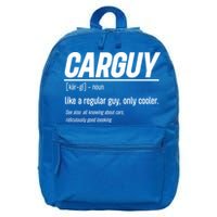 Funny Car Guy Definition Meaningful Gift 16 in Basic Backpack