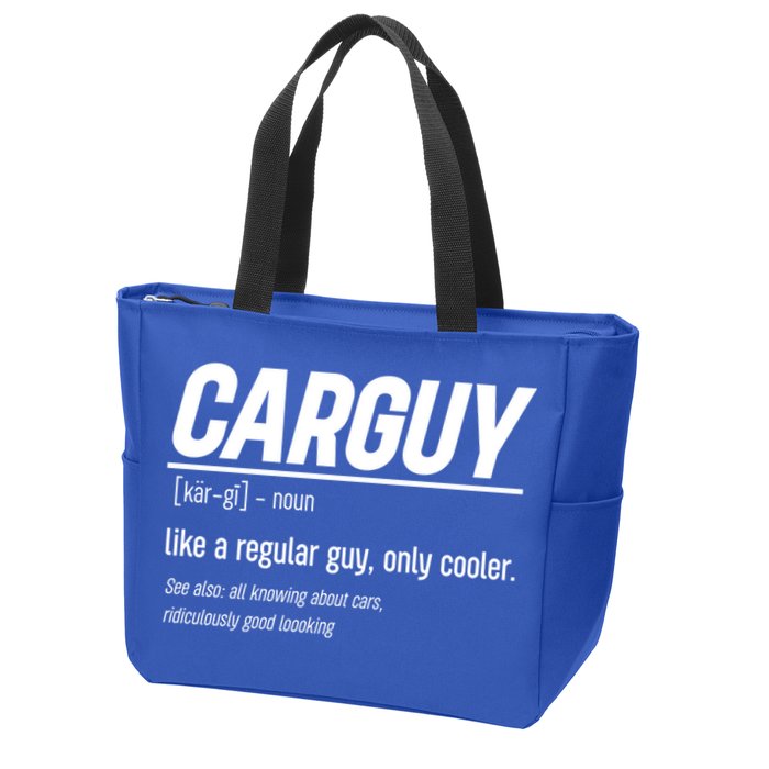 Funny Car Guy Definition Meaningful Gift Zip Tote Bag