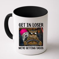 Funny Cats Get In Loser We're Getting Tacos Mug