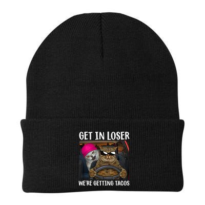 Funny Cats Get In Loser We're Getting Tacos Beanie