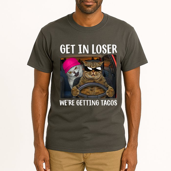 Funny Cats Get In Loser We're Getting Tacos Tall T-Shirt