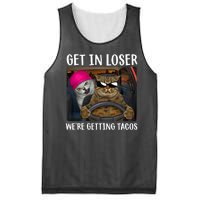 Funny Cats Get In Loser We're Getting Tacos Mesh Reversible Basketball Jersey Tank