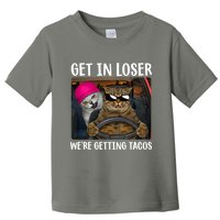 Funny Cats Get In Loser We're Getting Tacos Toddler T-Shirt